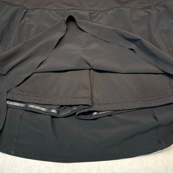 Athleta Run With It Skort 16" Sz Large Black Skirt Pocket Quick Dry Athleisure - Picture 3 of 9